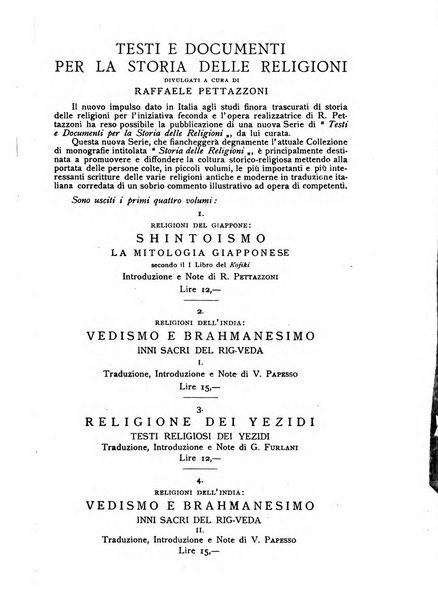 Studi e materiali di storia delle religioni