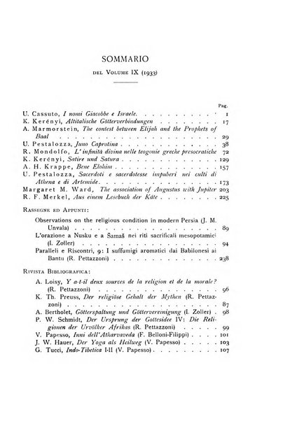 Studi e materiali di storia delle religioni