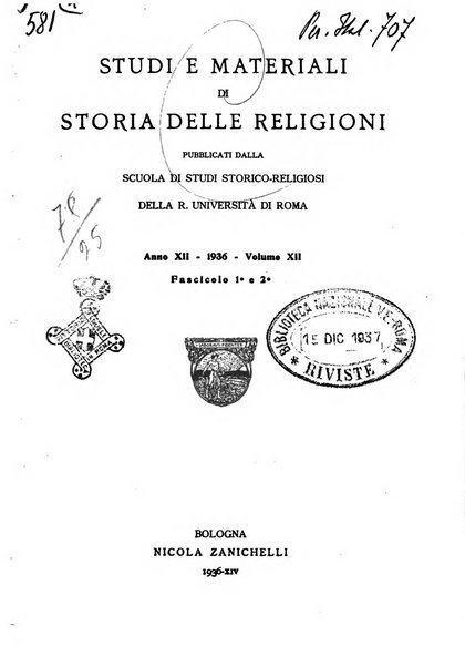 Studi e materiali di storia delle religioni