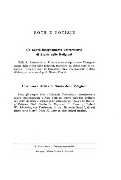 Studi e materiali di storia delle religioni