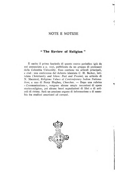 Studi e materiali di storia delle religioni