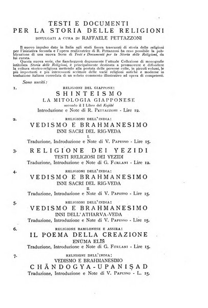 Studi e materiali di storia delle religioni