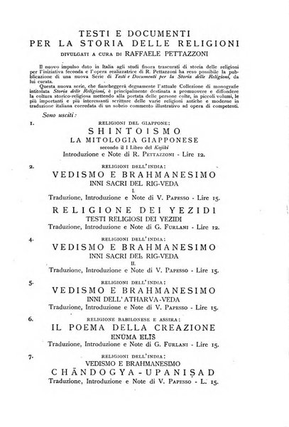 Studi e materiali di storia delle religioni