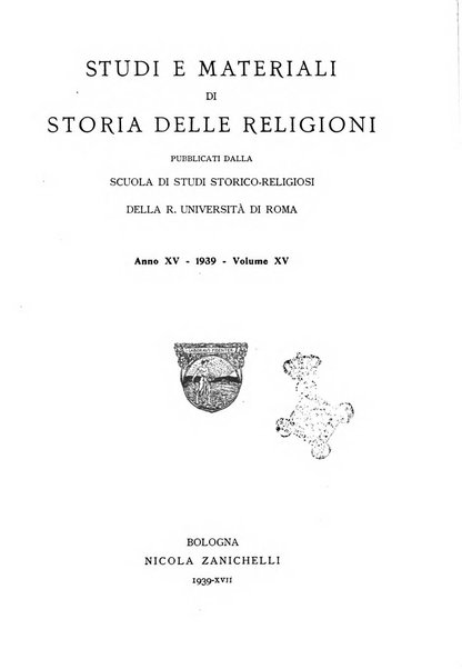 Studi e materiali di storia delle religioni