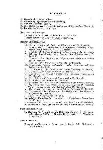 Studi e materiali di storia delle religioni