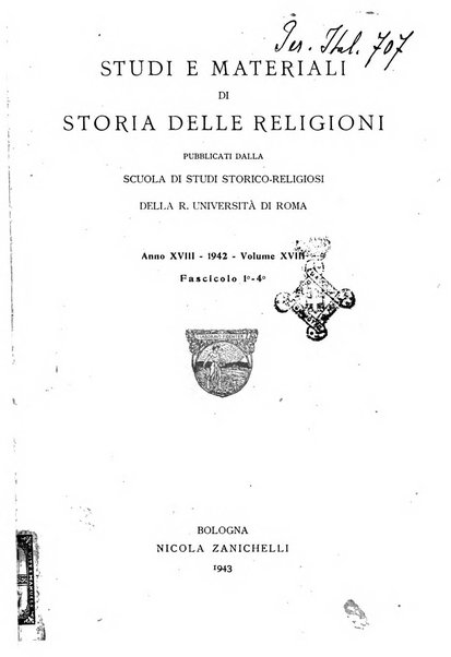 Studi e materiali di storia delle religioni