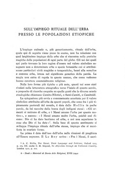 Studi e materiali di storia delle religioni