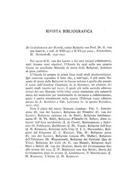 Studi e materiali di storia delle religioni