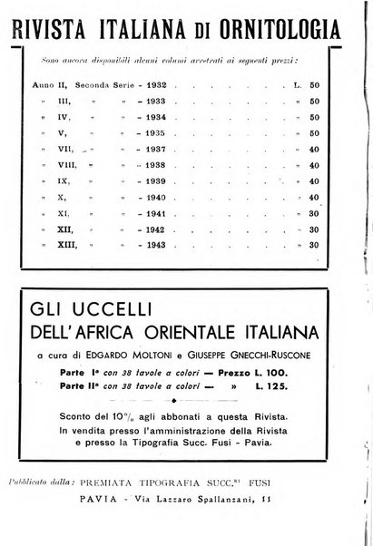 Rivista italiana di ornitologia