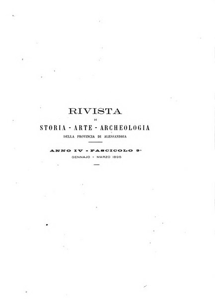 Rivista di storia, arte, archeologia della provincia di Alessandria periodico semestrale della commissione municipale di Alessandria