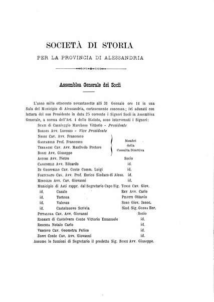 Rivista di storia, arte, archeologia della provincia di Alessandria periodico semestrale della commissione municipale di Alessandria