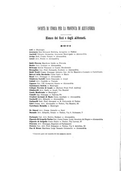 Rivista di storia, arte, archeologia della provincia di Alessandria periodico semestrale della commissione municipale di Alessandria