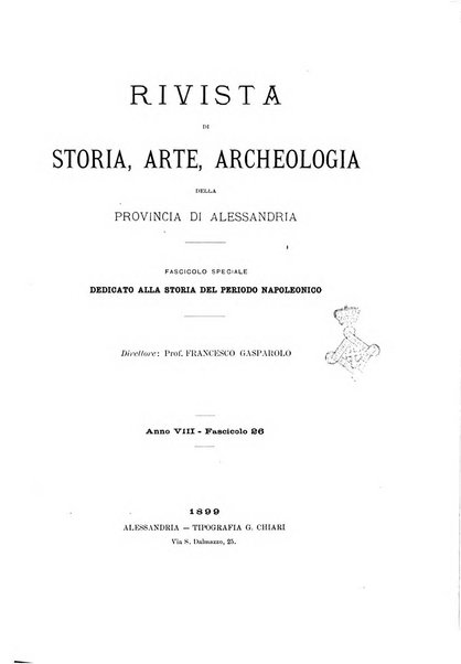 Rivista di storia, arte, archeologia della provincia di Alessandria periodico semestrale della commissione municipale di Alessandria