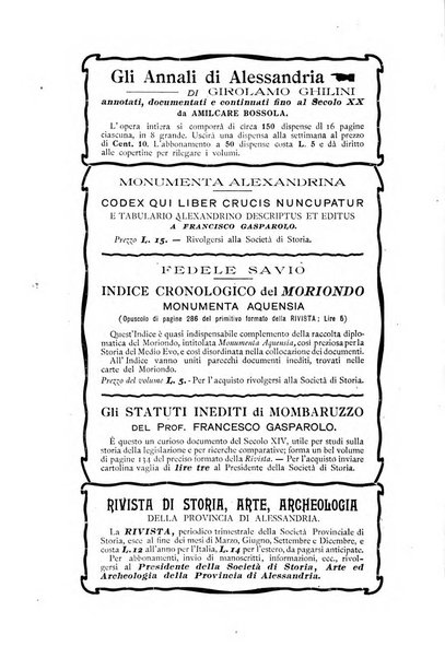 Rivista di storia, arte, archeologia della provincia di Alessandria periodico semestrale della commissione municipale di Alessandria