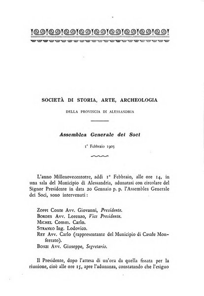 Rivista di storia, arte, archeologia della provincia di Alessandria periodico semestrale della commissione municipale di Alessandria