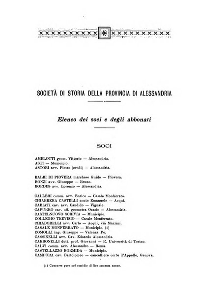 Rivista di storia, arte, archeologia della provincia di Alessandria periodico semestrale della commissione municipale di Alessandria