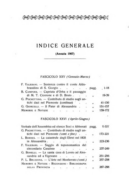 Rivista di storia, arte, archeologia della provincia di Alessandria periodico semestrale della commissione municipale di Alessandria