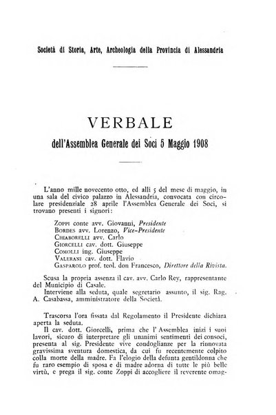 Rivista di storia, arte, archeologia della provincia di Alessandria periodico semestrale della commissione municipale di Alessandria