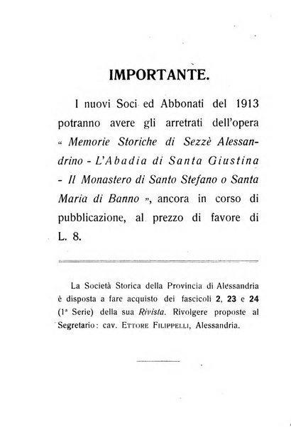 Rivista di storia, arte, archeologia della provincia di Alessandria periodico semestrale della commissione municipale di Alessandria