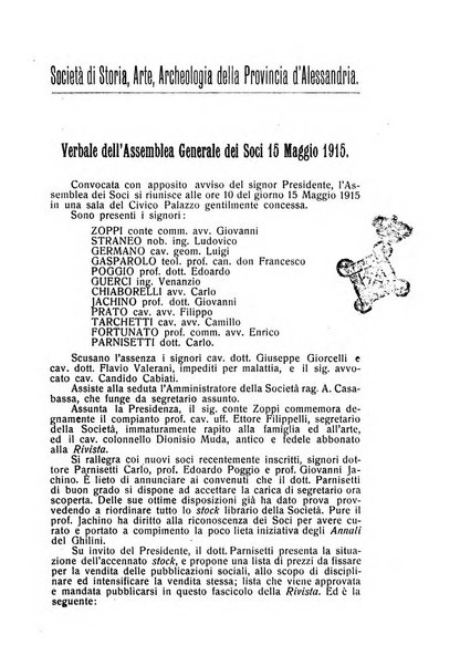 Rivista di storia, arte, archeologia della provincia di Alessandria periodico semestrale della commissione municipale di Alessandria