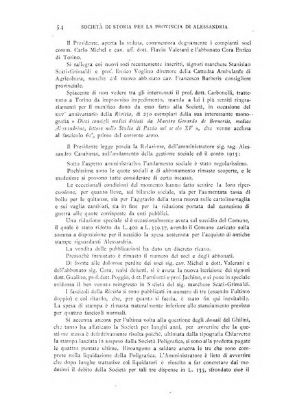 Rivista di storia, arte, archeologia della provincia di Alessandria periodico semestrale della commissione municipale di Alessandria