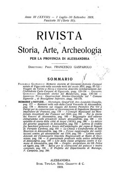 Rivista di storia, arte, archeologia della provincia di Alessandria periodico semestrale della commissione municipale di Alessandria