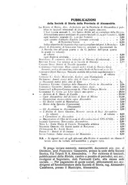 Rivista di storia, arte, archeologia della provincia di Alessandria periodico semestrale della commissione municipale di Alessandria