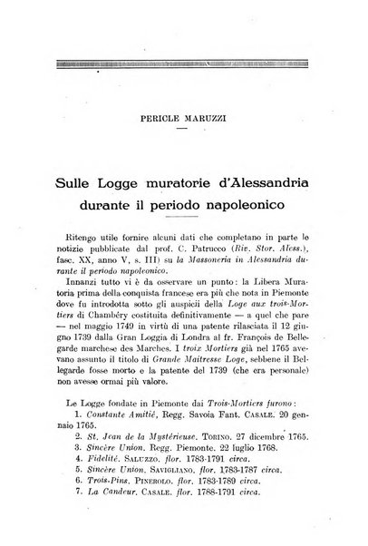 Rivista di storia, arte, archeologia della provincia di Alessandria periodico semestrale della commissione municipale di Alessandria