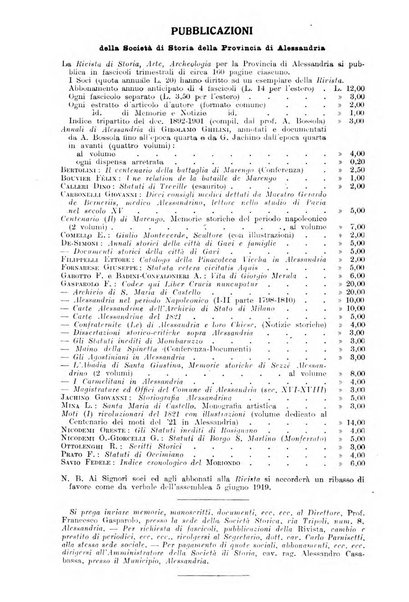 Rivista di storia, arte, archeologia della provincia di Alessandria periodico semestrale della commissione municipale di Alessandria