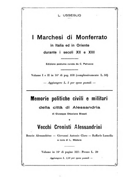 Rivista di storia, arte, archeologia della provincia di Alessandria periodico semestrale della commissione municipale di Alessandria