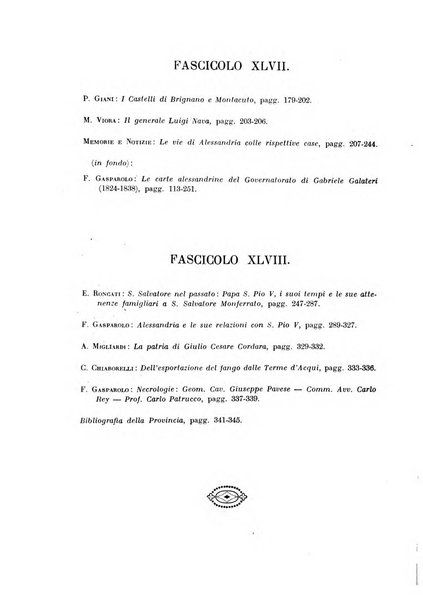 Rivista di storia, arte, archeologia della provincia di Alessandria periodico semestrale della commissione municipale di Alessandria