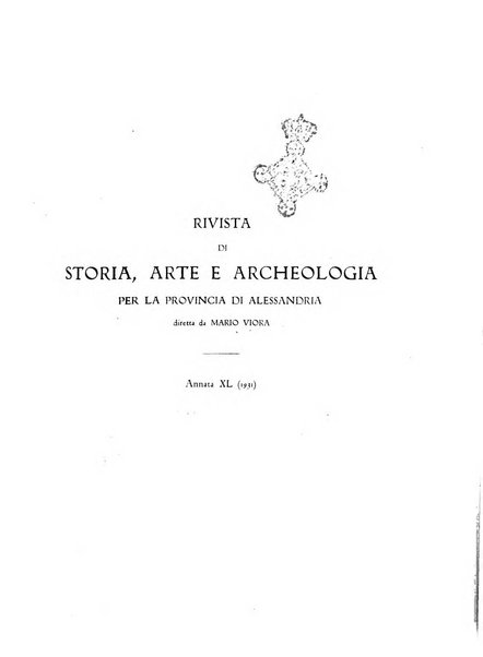 Rivista di storia, arte, archeologia della provincia di Alessandria periodico semestrale della commissione municipale di Alessandria