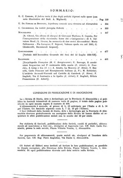 Rivista di storia, arte, archeologia della provincia di Alessandria periodico semestrale della commissione municipale di Alessandria