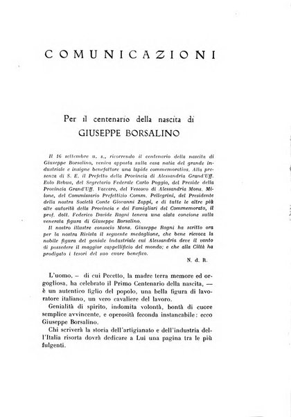 Rivista di storia, arte, archeologia della provincia di Alessandria periodico semestrale della commissione municipale di Alessandria