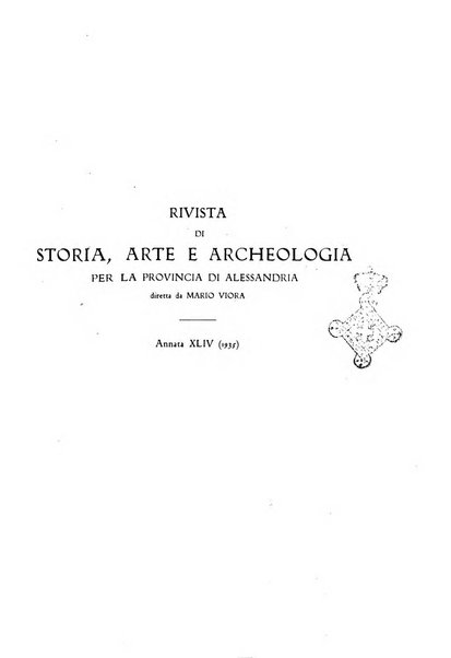 Rivista di storia, arte, archeologia della provincia di Alessandria periodico semestrale della commissione municipale di Alessandria