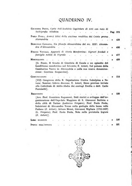 Rivista di storia, arte, archeologia della provincia di Alessandria periodico semestrale della commissione municipale di Alessandria