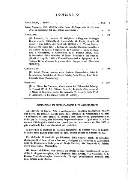 Rivista di storia, arte, archeologia della provincia di Alessandria periodico semestrale della commissione municipale di Alessandria