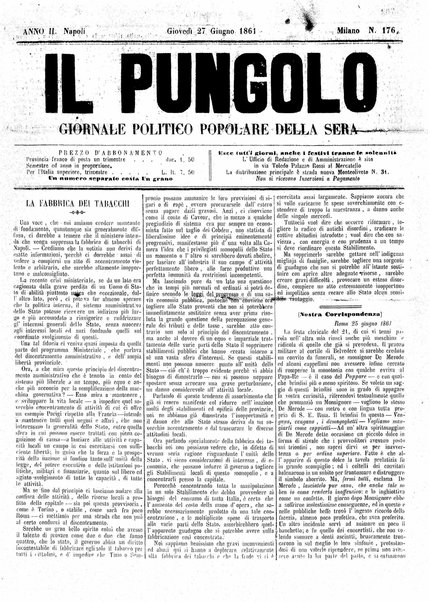 Il pungolo : giornale politico popolare della sera