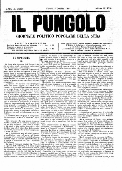 Il pungolo : giornale politico popolare della sera