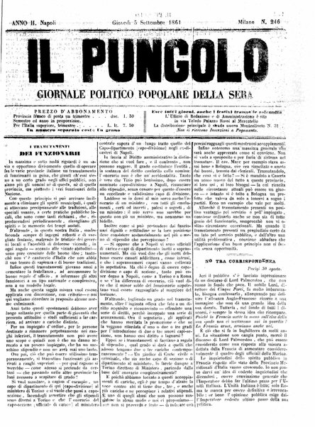 Il pungolo : giornale politico popolare della sera