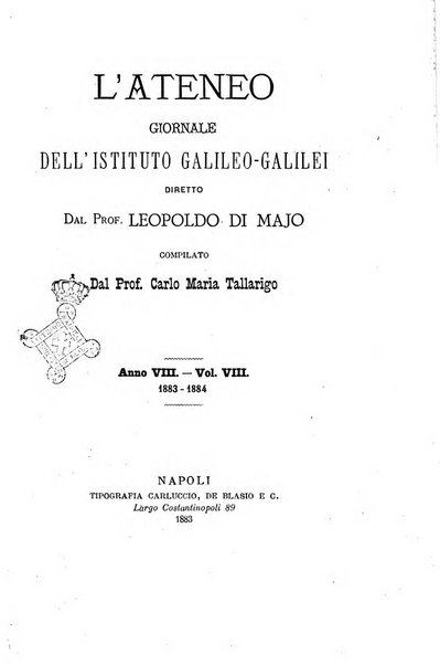 L'Ateneo giornale dell'Istituto Galileo Galilei