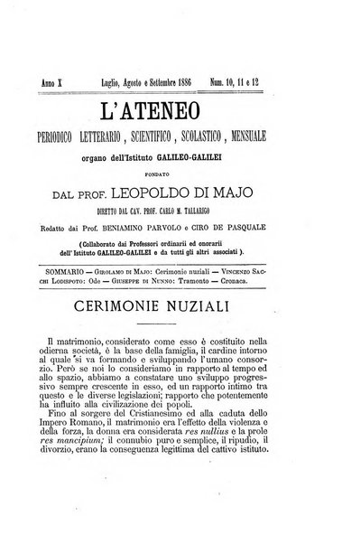 L'Ateneo giornale dell'Istituto Galileo Galilei