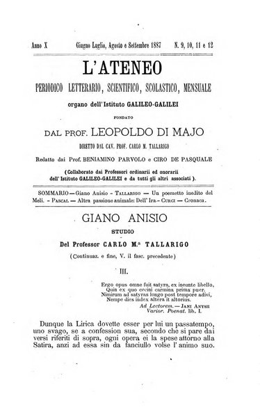 L'Ateneo giornale dell'Istituto Galileo Galilei