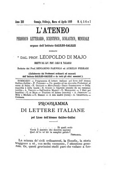 L'Ateneo giornale dell'Istituto Galileo Galilei