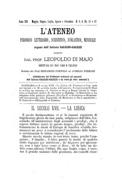 L'Ateneo giornale dell'Istituto Galileo Galilei