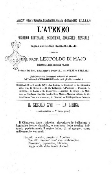 L'Ateneo giornale dell'Istituto Galileo Galilei