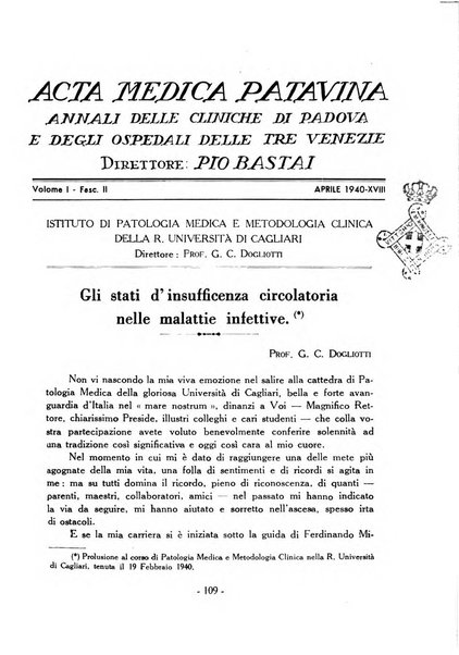 Acta medica patavina annali delle cliniche di Padova e degli ospedali delle Tre Venezie