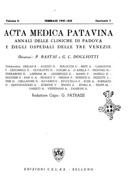 Acta medica patavina annali delle cliniche di Padova e degli ospedali delle Tre Venezie