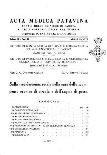 Acta medica patavina annali delle cliniche di Padova e degli ospedali delle Tre Venezie