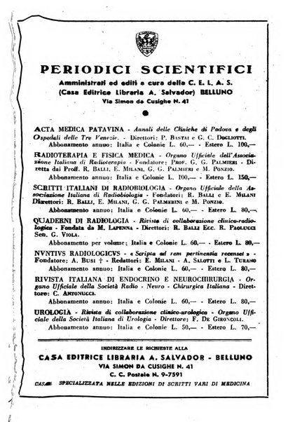 Acta medica patavina annali delle cliniche di Padova e degli ospedali delle Tre Venezie